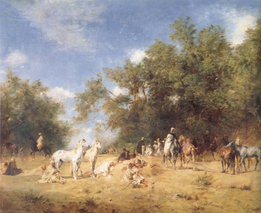 Eugene Fromentin Arab Horsemen Resting